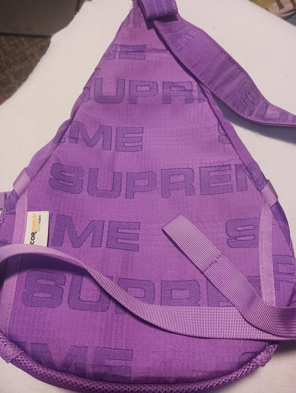 SUPREME LOGO SLING PACK BACKPACK Purple - Picture 3 of 13